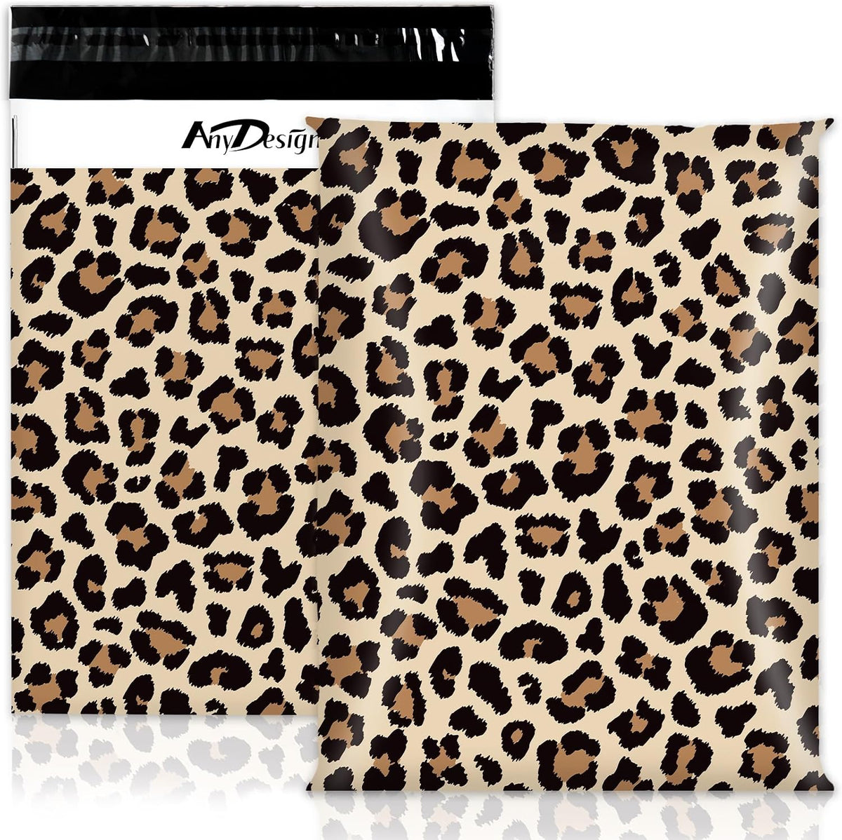 AnyDesign 25 Pcs Cheetah Poly Mailer Mailing Bag 10 x 13 Inch Leopard Self-Sealing