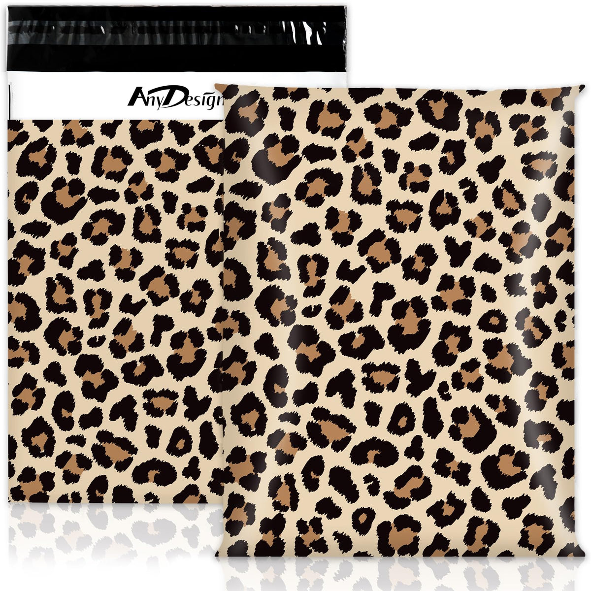 AnyDesign 25 Pcs Cheetah Poly Mailer Mailing Bag 10 x 13 Inch Leopard Self-Sealing