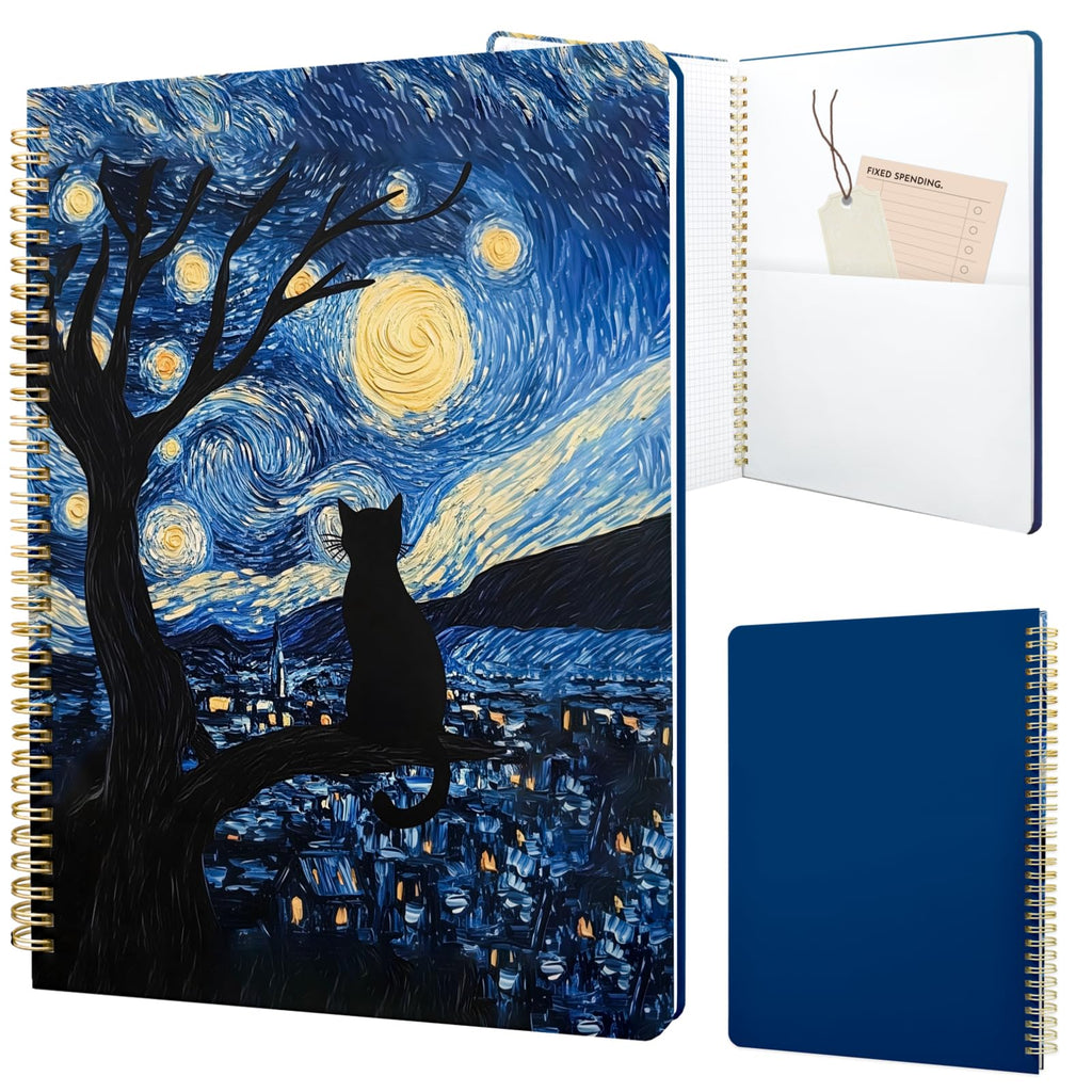 Cute Spiral Notebook 8.5 x 11 Graph Paper Journal A4, Plant Flower