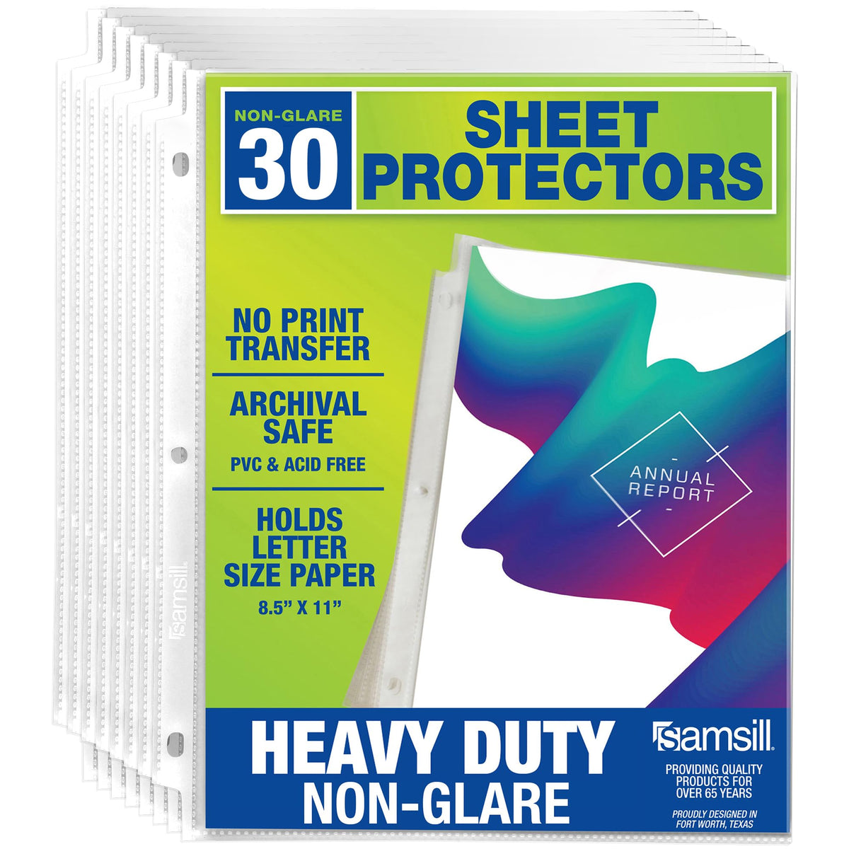 Samsill 100 Pack Heavy Duty Sheet Protectors, Crystal Clear
