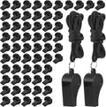 60 Pcs Coach Whistle with Lanyard, Whistle for Coaches