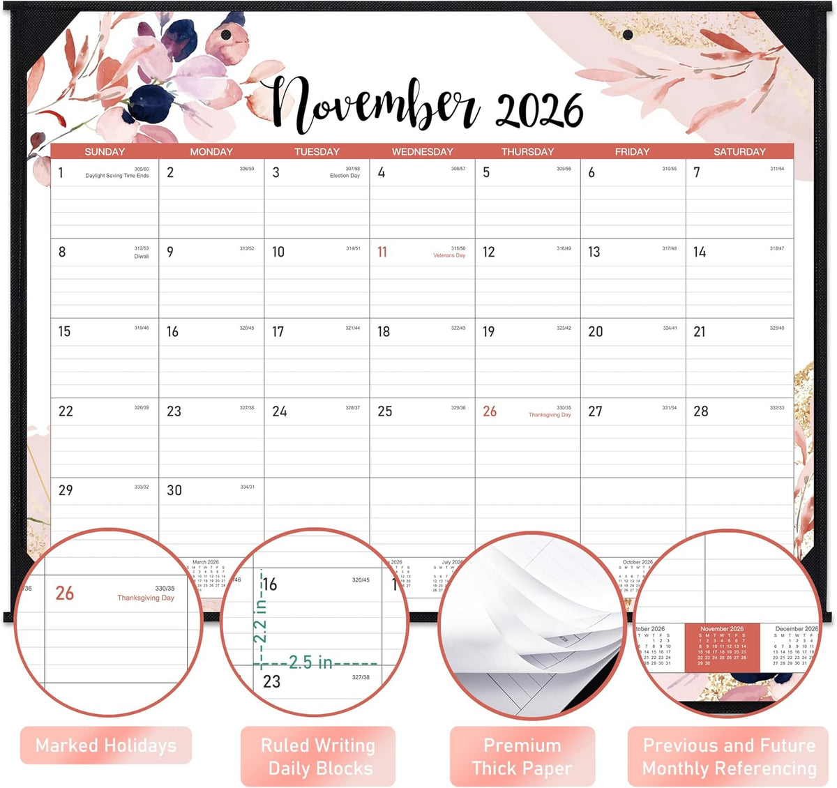 2027Desk Calendar - 2027 Large Desk Calendar, Jan. 2027 - Dec. 2027