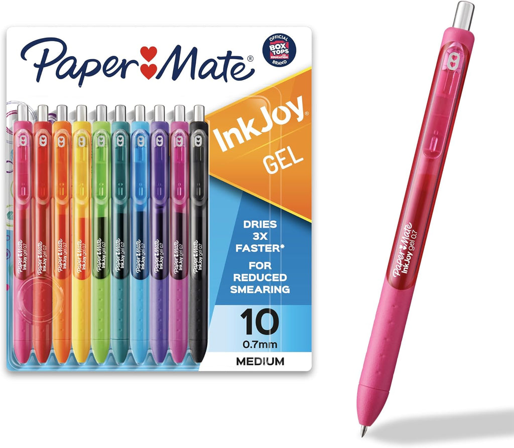 Paper Mate InkJoy Gel Pens, Medium Point, 10 Count - Teacher Supplies, Writing