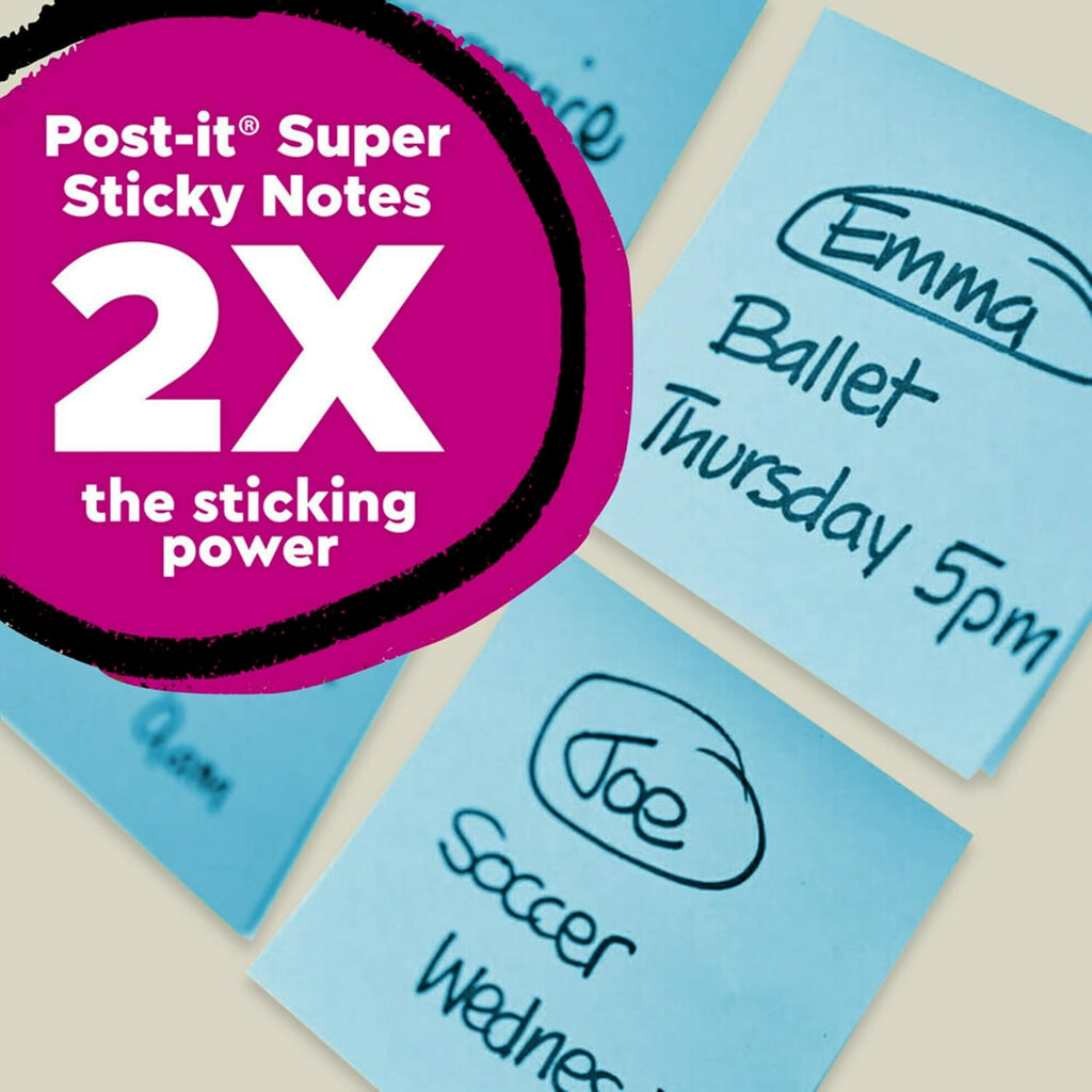 3M MMM654R5SST 3 x 3 in. Post-it Super Sticky Adhesive Note, Assorted Oasis - Pack of 5