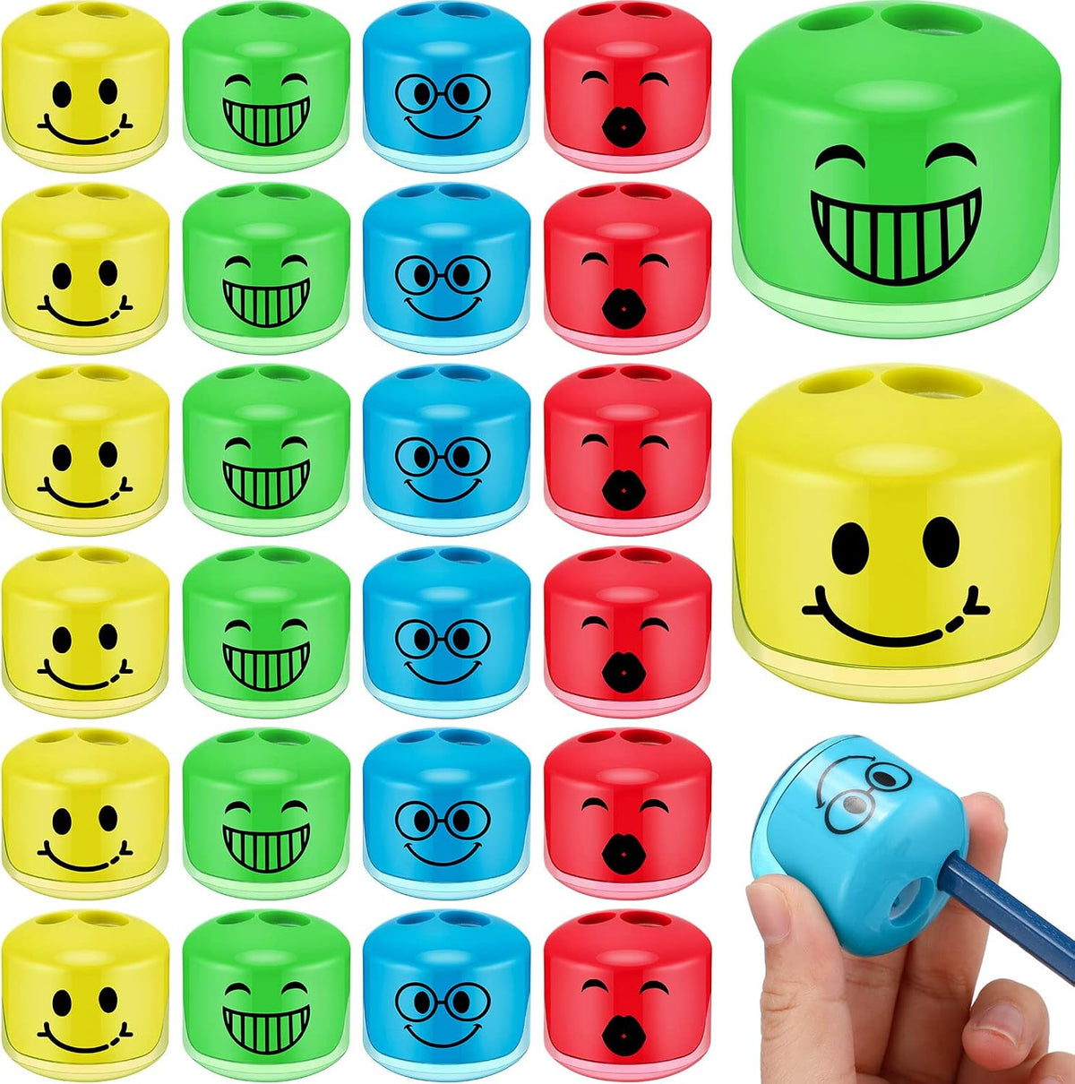 Crtiin 24 Pcs Back to School Pencil Sharpeners for Kids