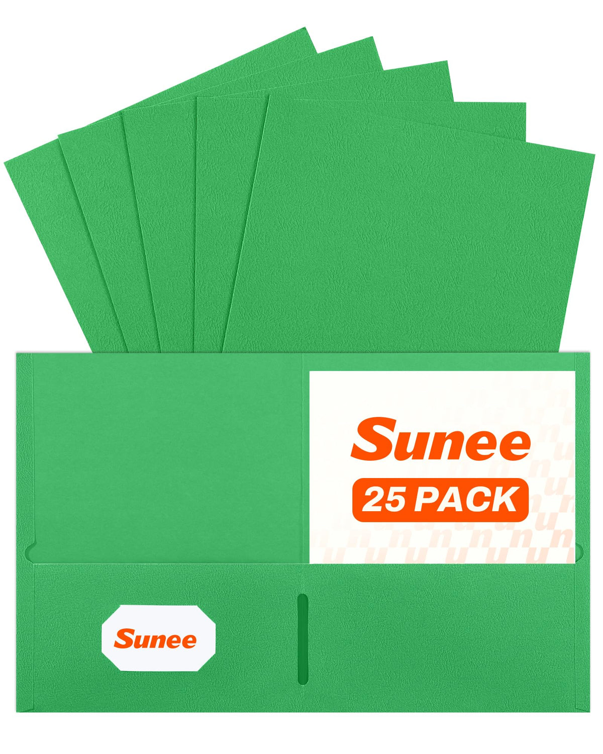 SUNEE Folders with Pockets(25 Pack, Assorted Colors)