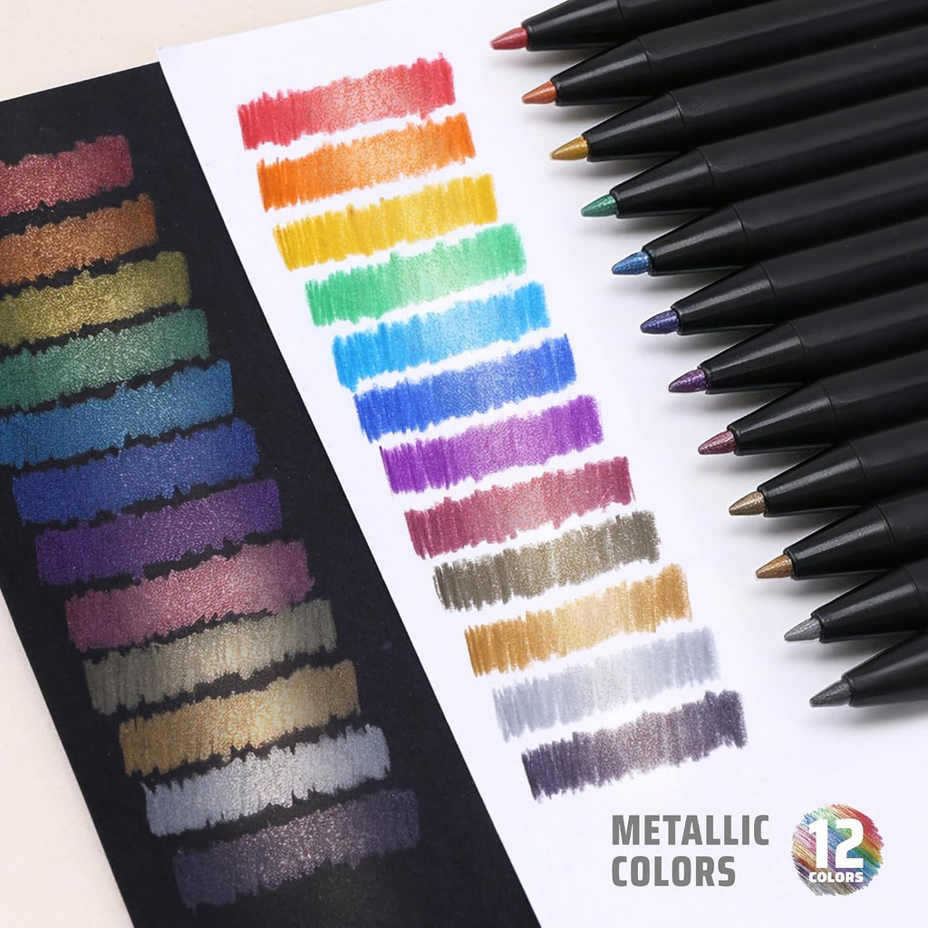 3.0mm Mechanical Colored Pencils Set, Pack of 12 (Metallic Color)