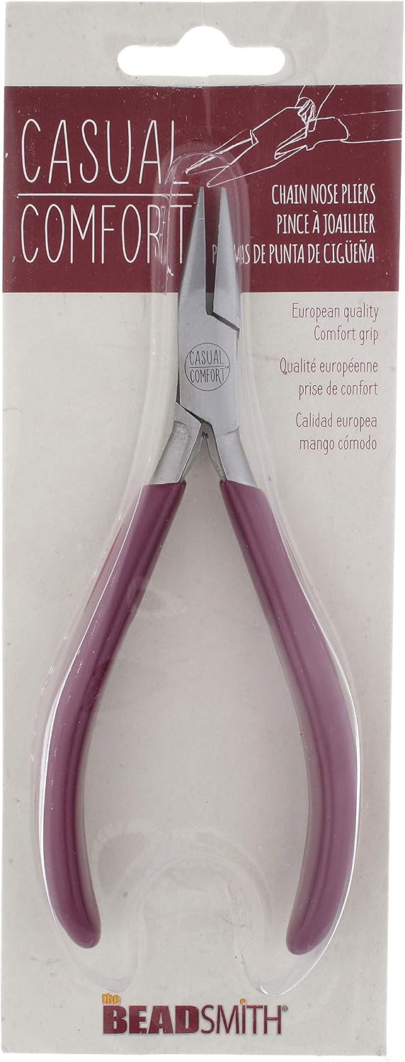 The Beadsmith Chain Nose Pliers – 6-Inches (152 mm) Jewelry-Making Tool w/Polished Steel