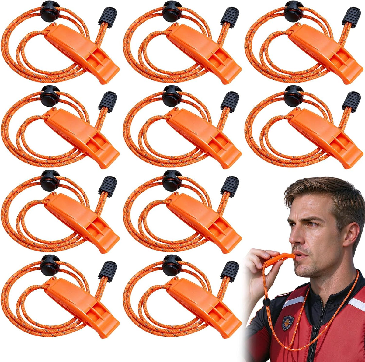 10PCS Marine Whistle, Boat Whistle, Safety Survival Whistle
