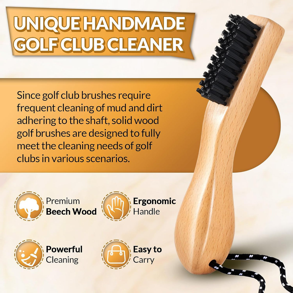 Belongtous Golf Clubs Scrub Cleaning Brush: Golf Accessories for Men Women Golfers