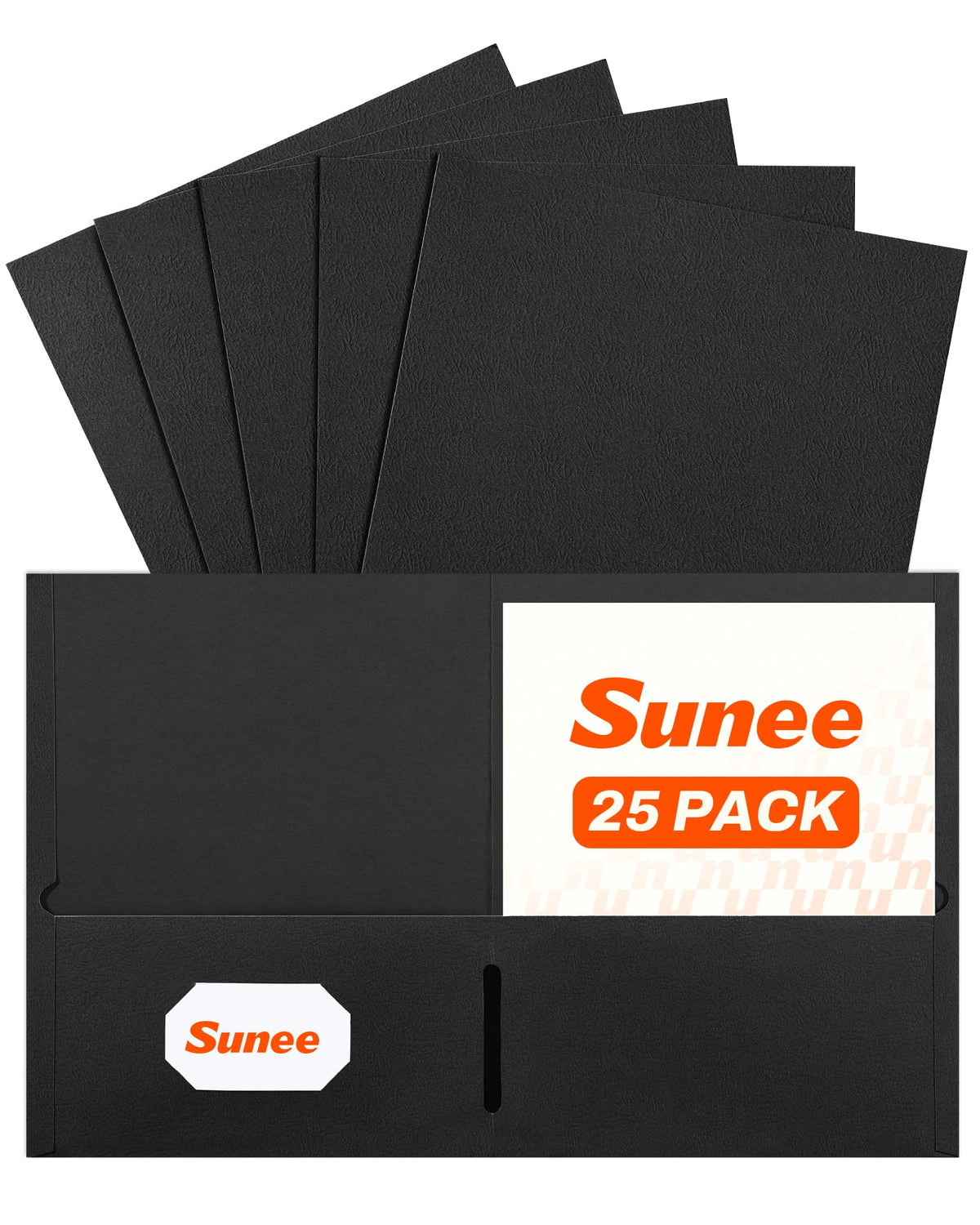 SUNEE Folders with Pockets(25 Pack, Assorted Colors)