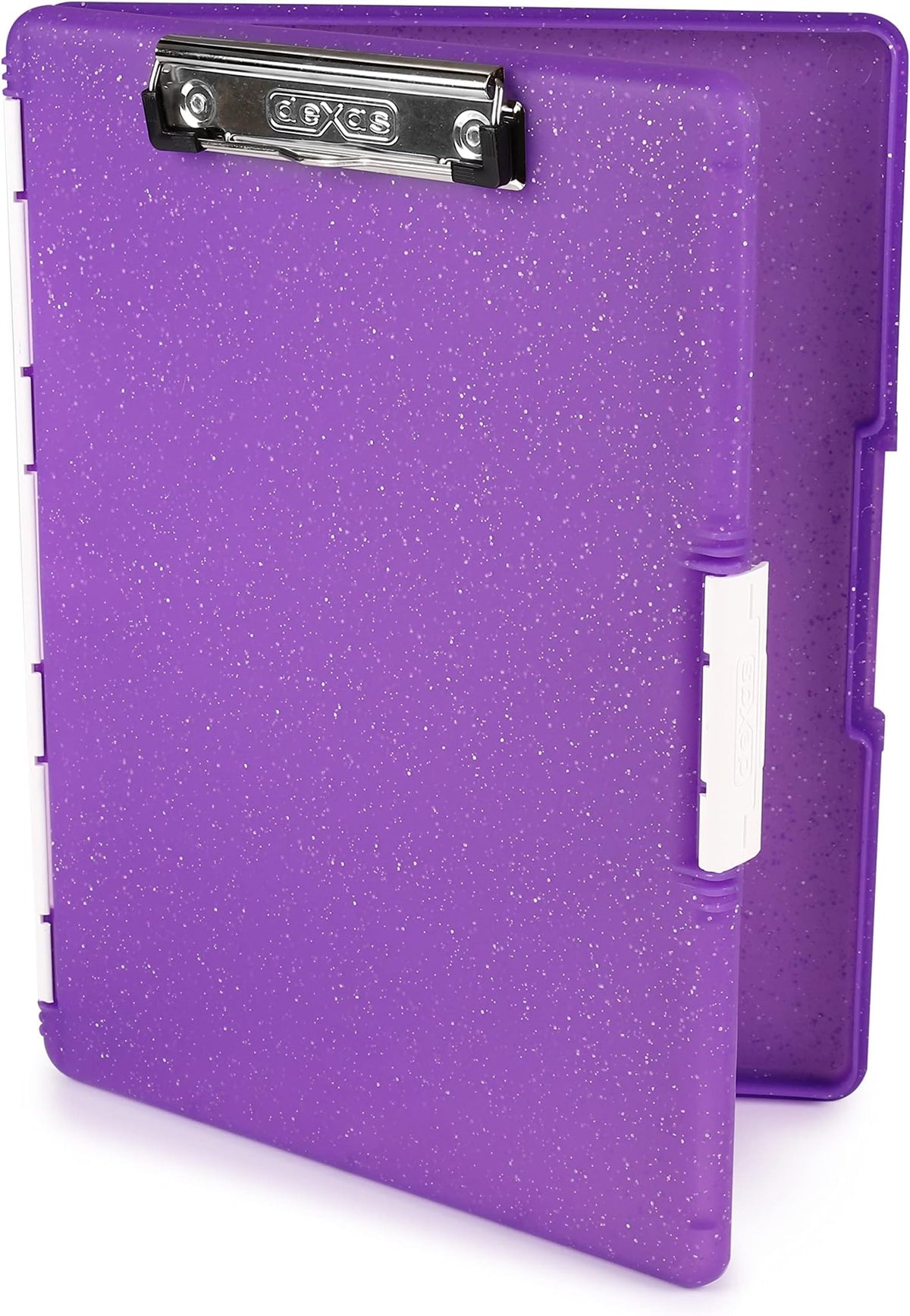 Dexas Slimcase 2 Plastic Clipboard with Storage and Side Opening, Neon Green