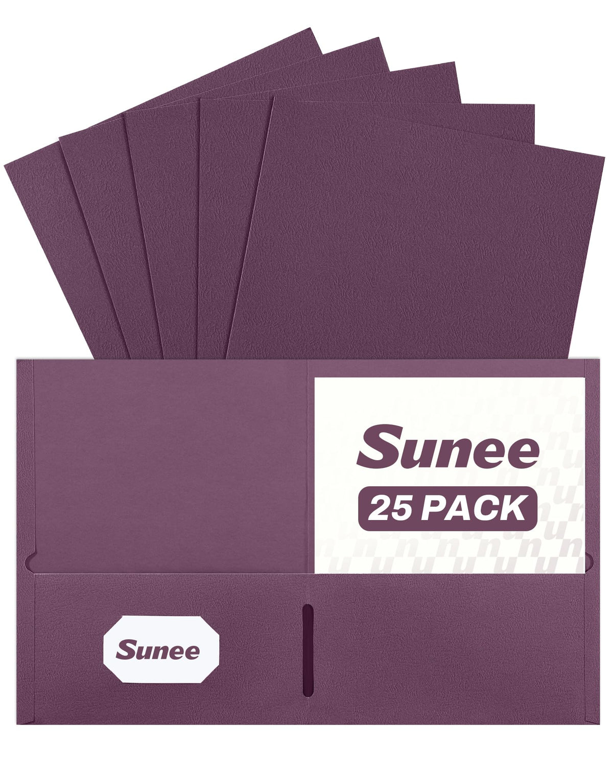 SUNEE Folders with Pockets(25 Pack, Assorted Colors)