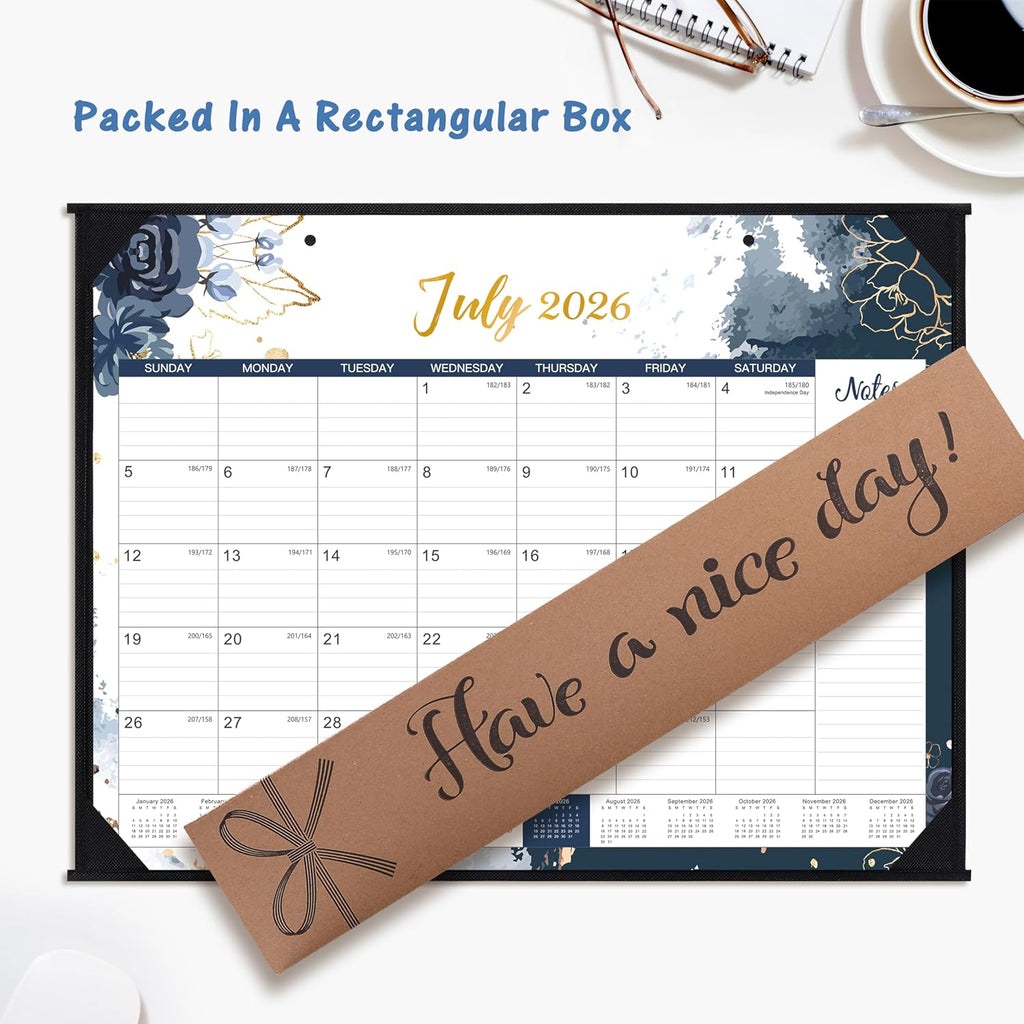 2027 Large Desk Calendar, July 2026 - December 2027, 18 Month Desk Calendar