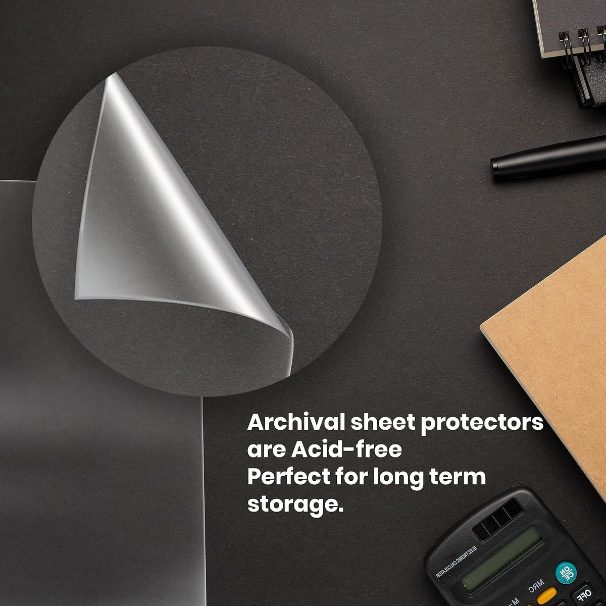 Legal Size Sheet Protectors 8.5x14 for 3 Ring Binder, 25 Pack Heavy Duty