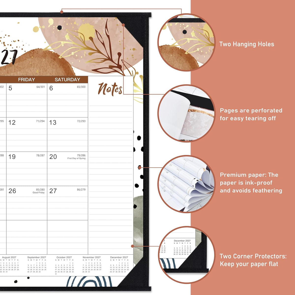 2026-2027 Desk Calendar - Desk Calendar 22'' x 17'', Jul 2026 - Dec 2027