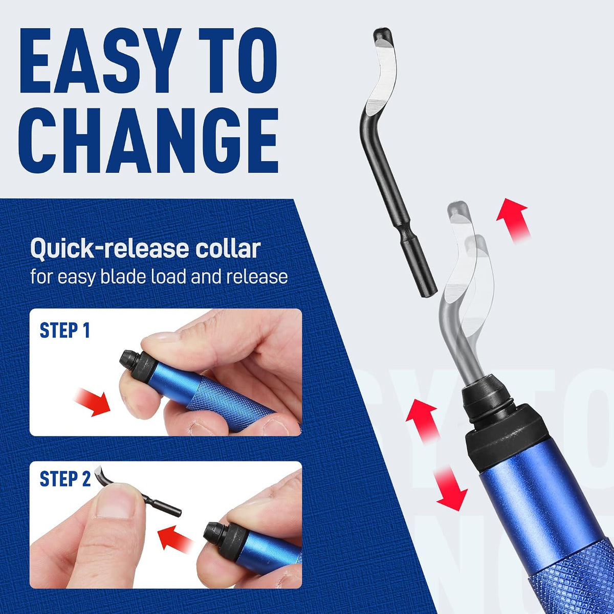 WORKPRO Deburring Tool with 11 Extra High Speed Steel Swivel Blades