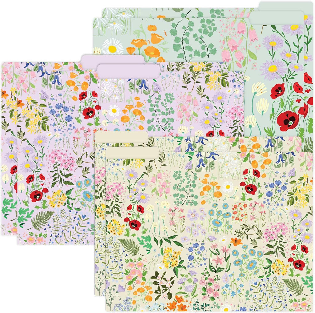 bloom daily planners Decorative File Folders - Set of Six Letter Size (8.5” x 11”)