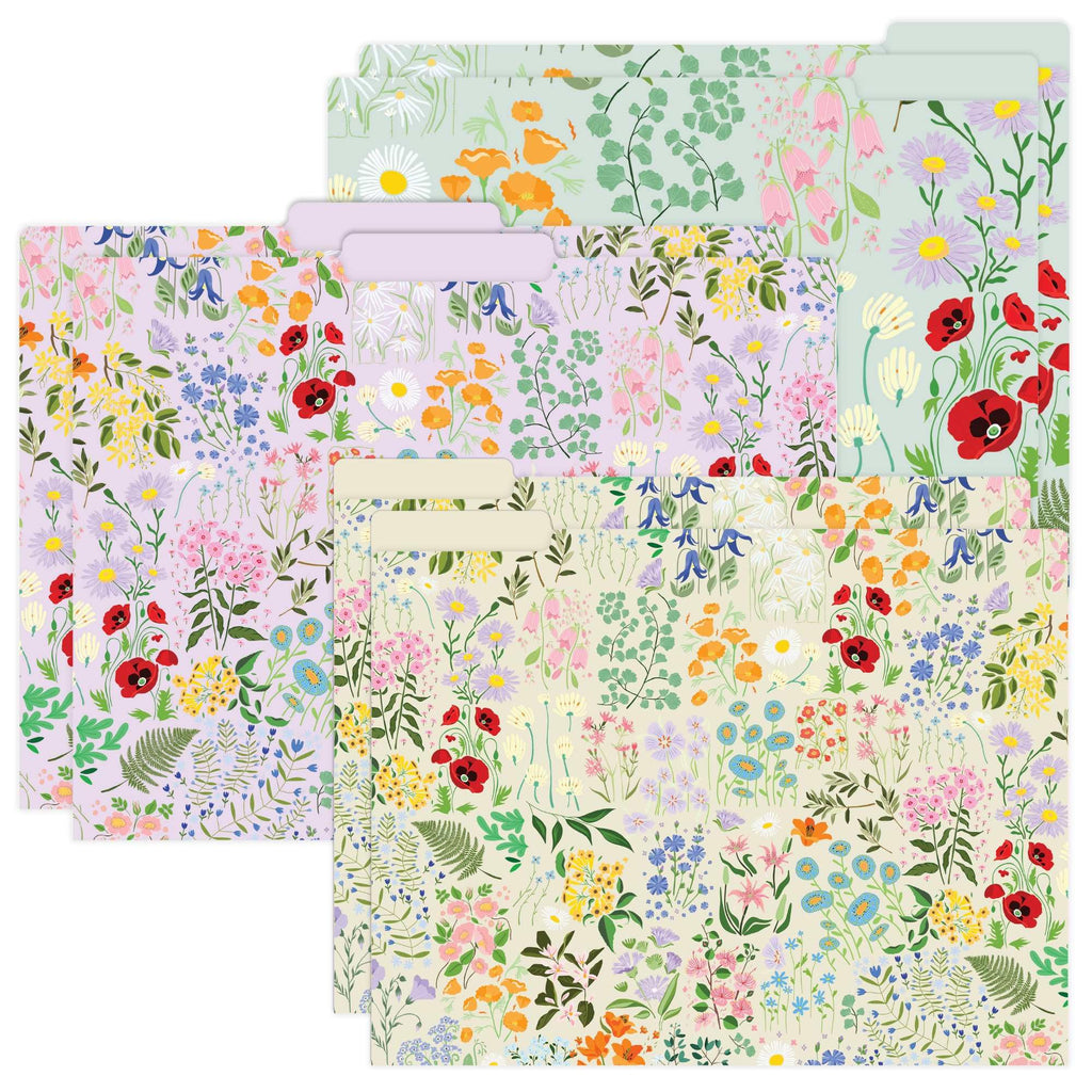 bloom daily planners Decorative File Folders - Set of Six Letter Size (8.5” x 11”)