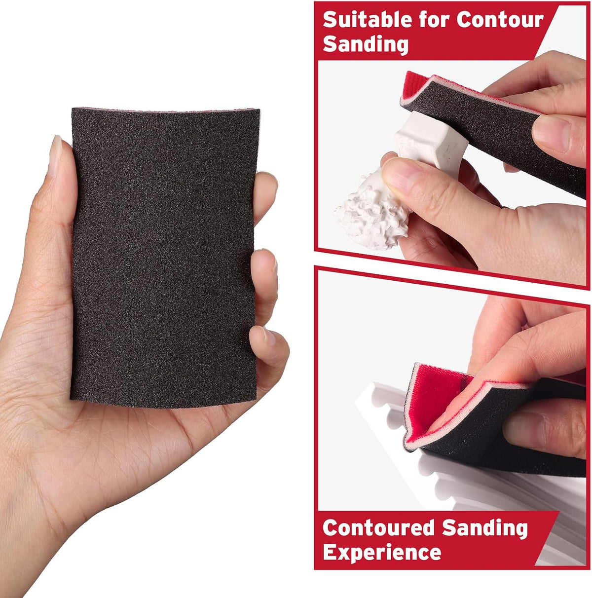 48Pcs Sanding Sponge Set, 80‑1000 Grit Assortment, Coarse to Fine Sandpaper