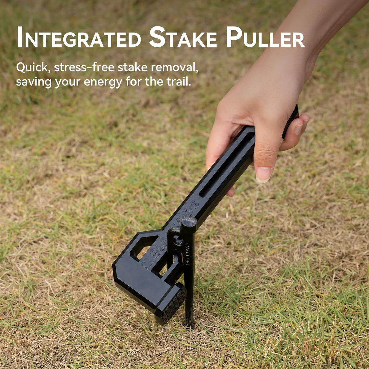 Plastic Camping Hammer with Stake Puller, Lightweight Tent Peg Mallet