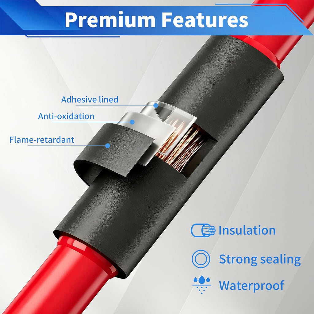 245PCS 2" Extra Long Heat Shrink Tubing Kit, 3:1 Adhesive Lined Dual-Wall Marine Grade