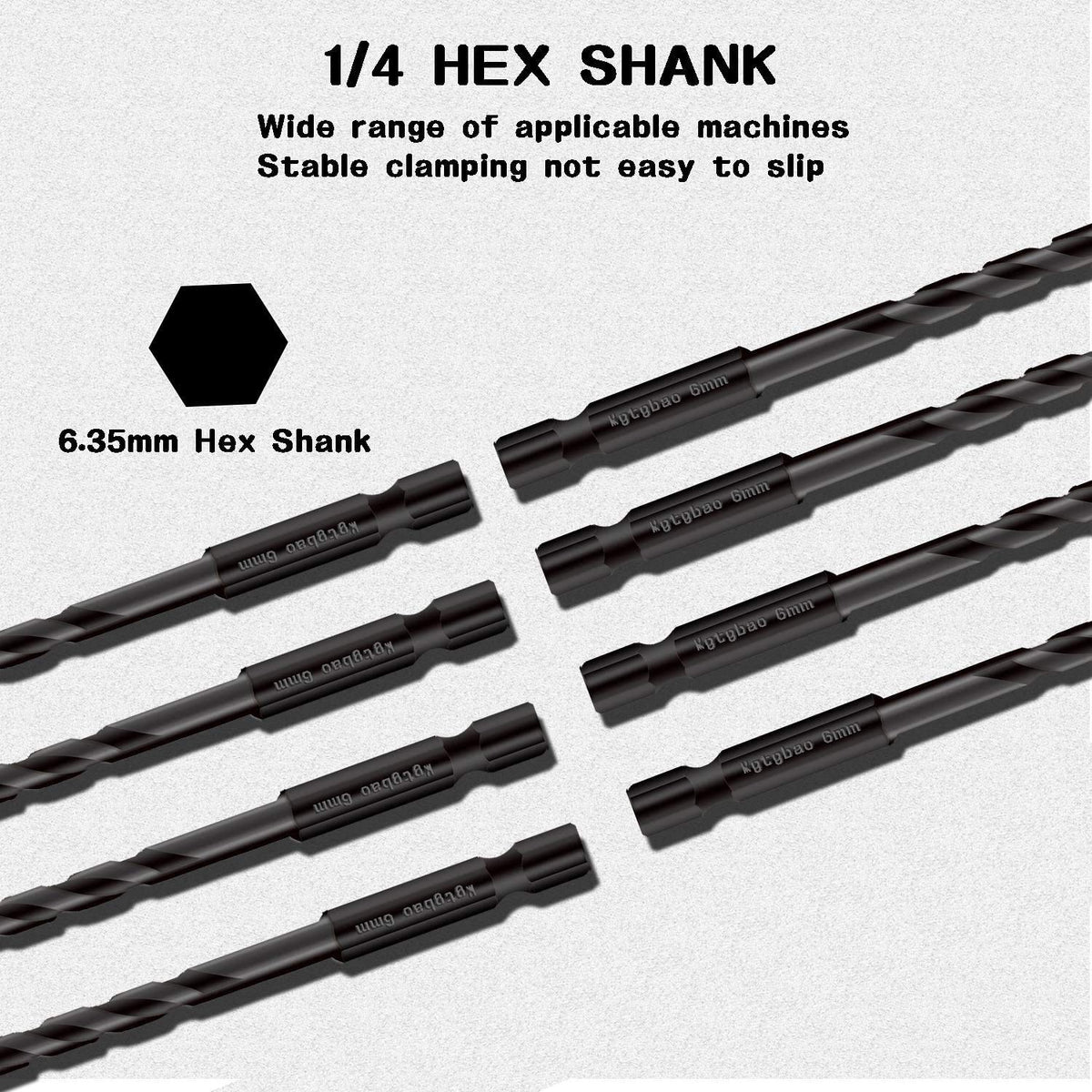 10PC 5MM Black Concrete Drill Bit Set, Mgtgbao Masonry Drill Bits for Tile,Brick