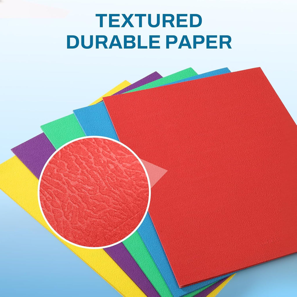 SUNEE Folders with Pockets(25 Pack, Assorted Colors)