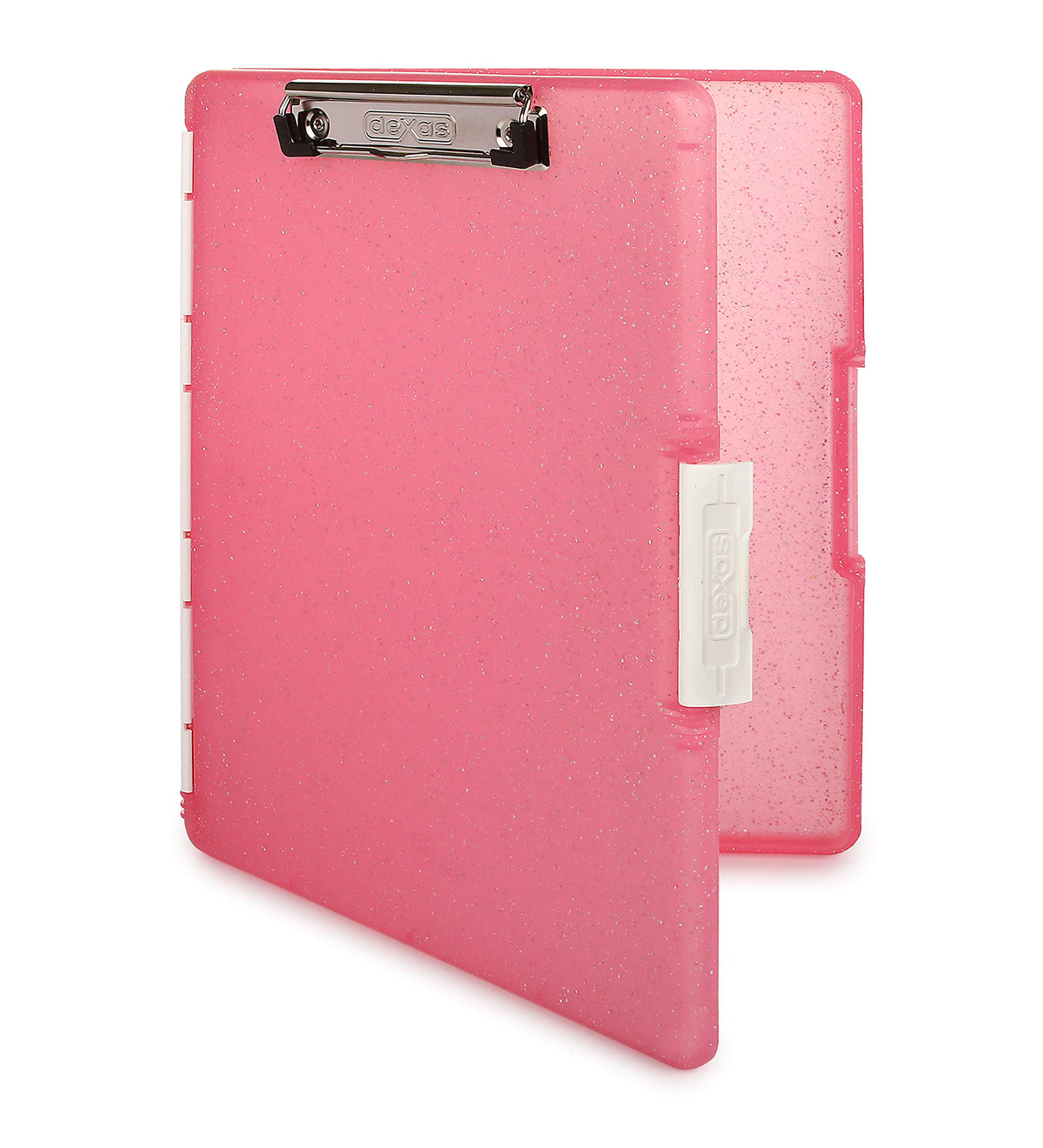 Dexas Slimcase 2 Plastic Clipboard with Storage and Side Opening, Neon Green