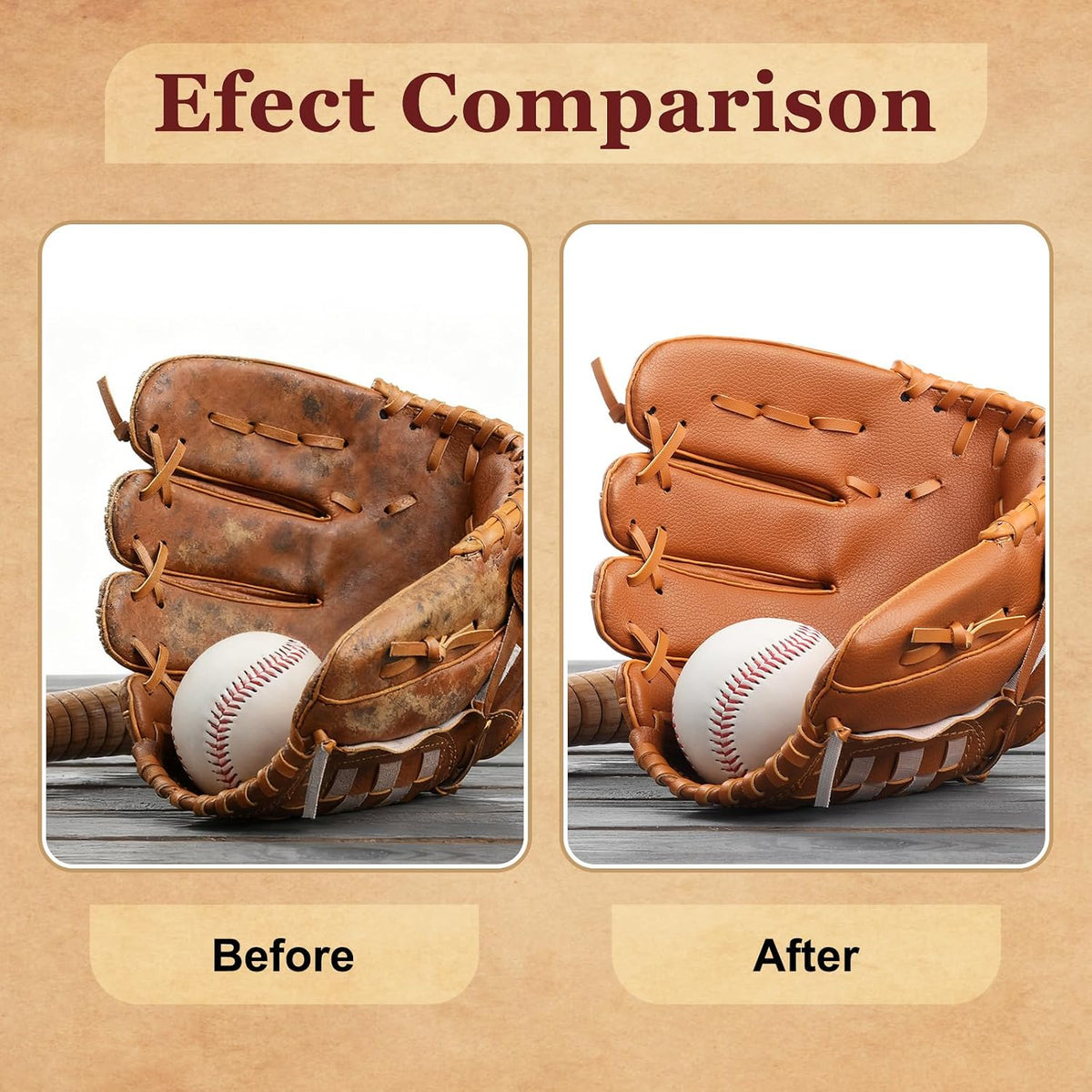 2 Pack Baseball Glove Leather Conditioner, 4.7 oz Mink Oil Cream