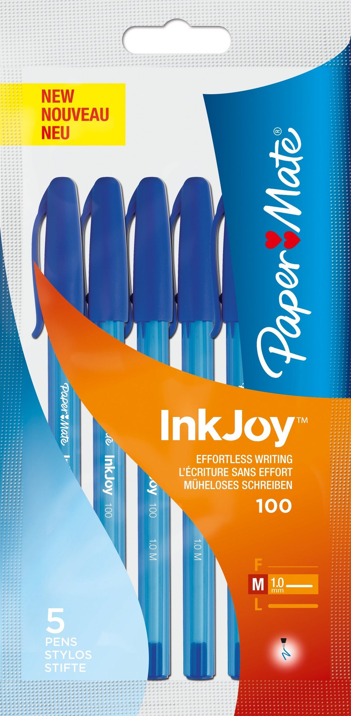 Paper Mate InkJoy 100ST Ballpoint Pens | Medium Point (1.0mm) | Fun Colours | 10 Count