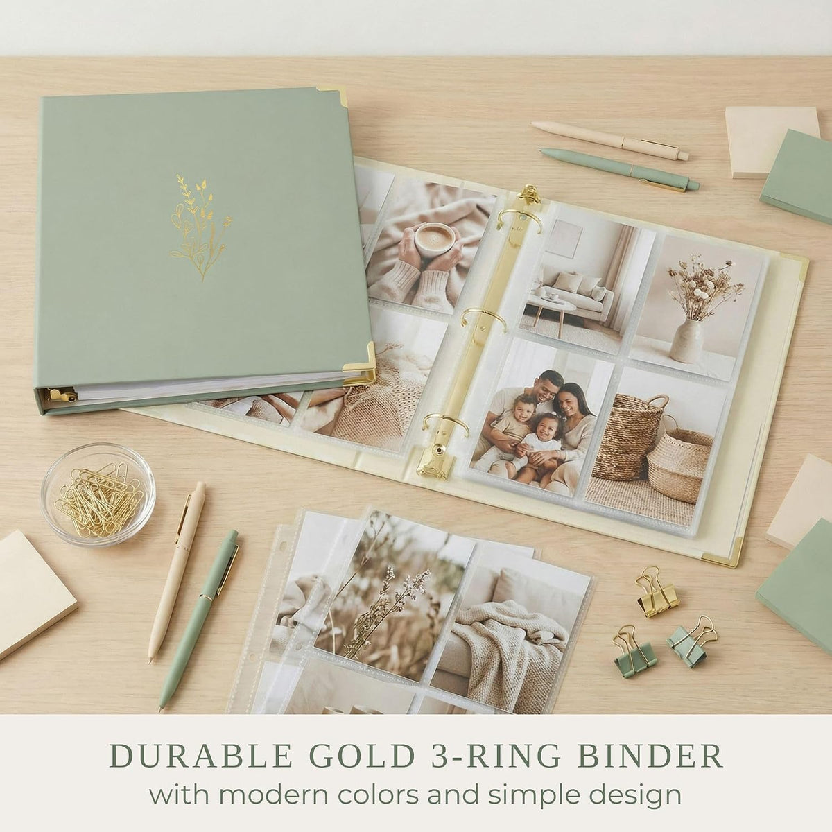 Aesthetic 3 Ring Binder Set of 2-1 Inch Binder Fits Letter Sized Paper