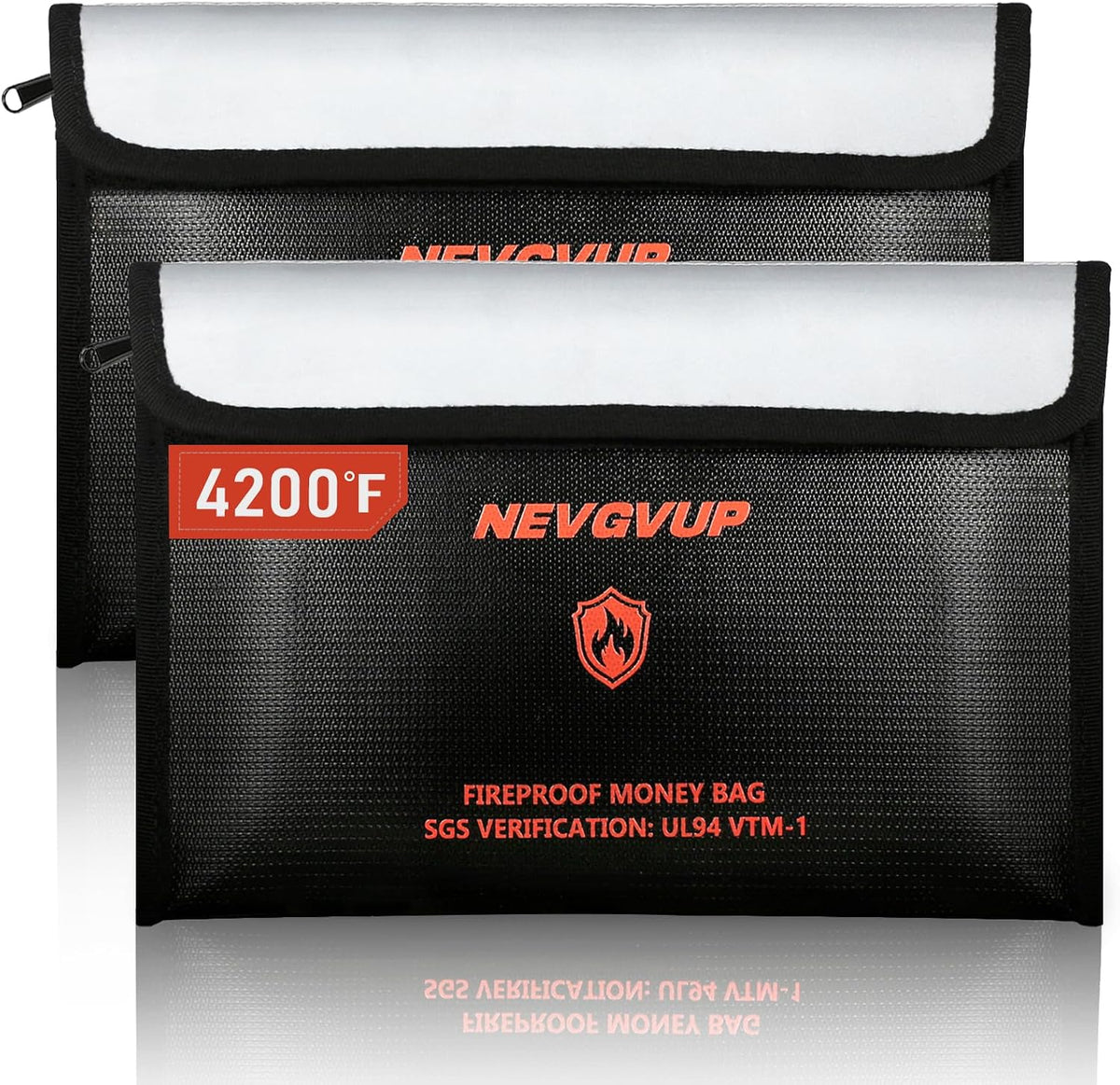 4200°F Fireproof Money Bag - Upgraded Heat Insulated