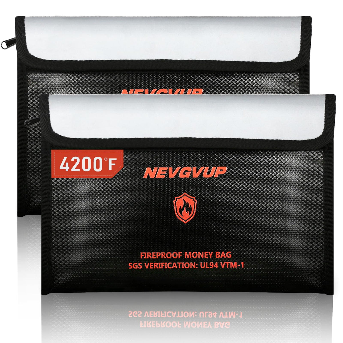 4200°F Fireproof Money Bag - Upgraded Heat Insulated