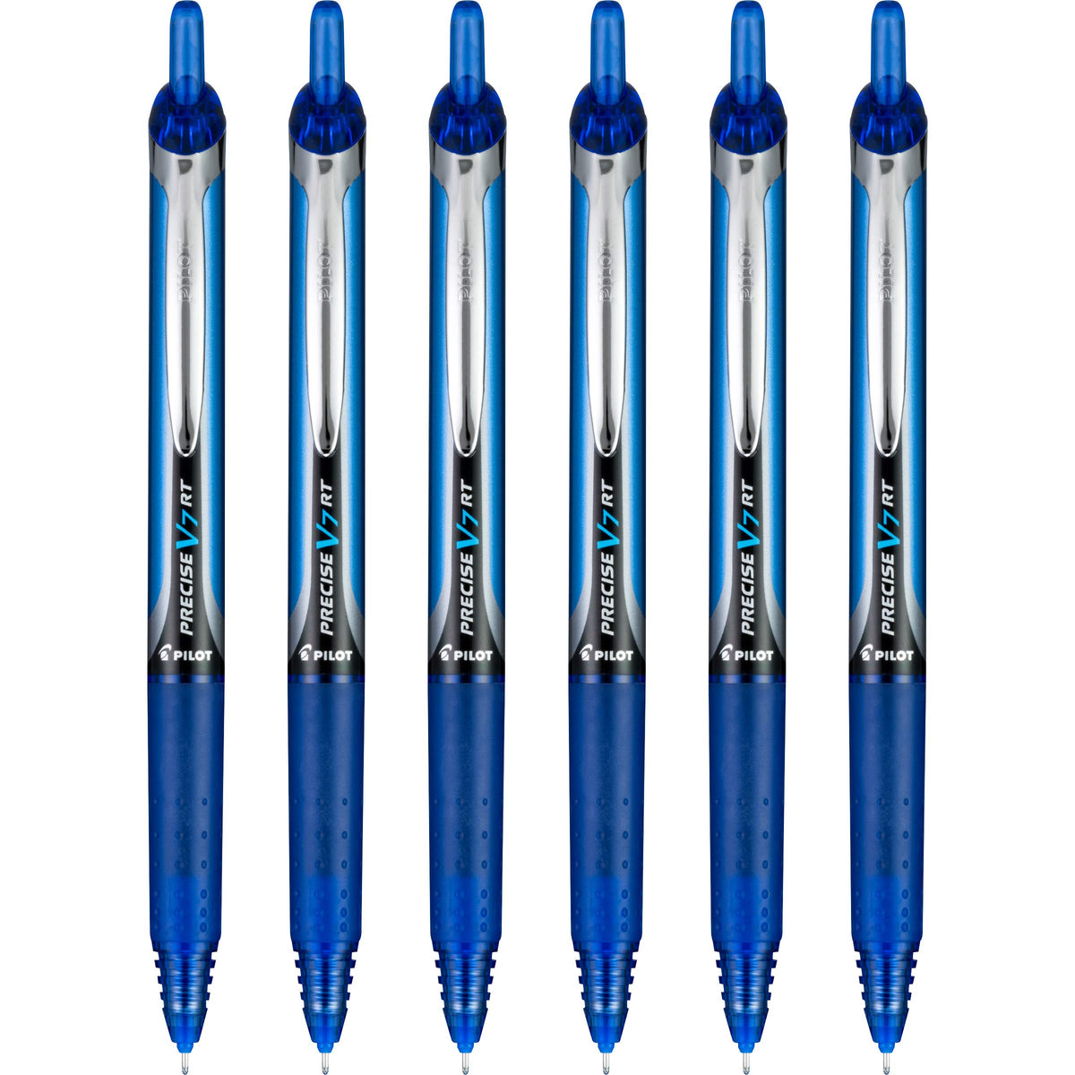 PILOT Precise V7 RT Retractable Rollerball Pens, 0.7mm, Black, 6-Pack