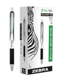 Zebra Pen Z-Grip Flight Retractable Ballpoint Pen, Blue Ink, 1.2mm, 12-Pack