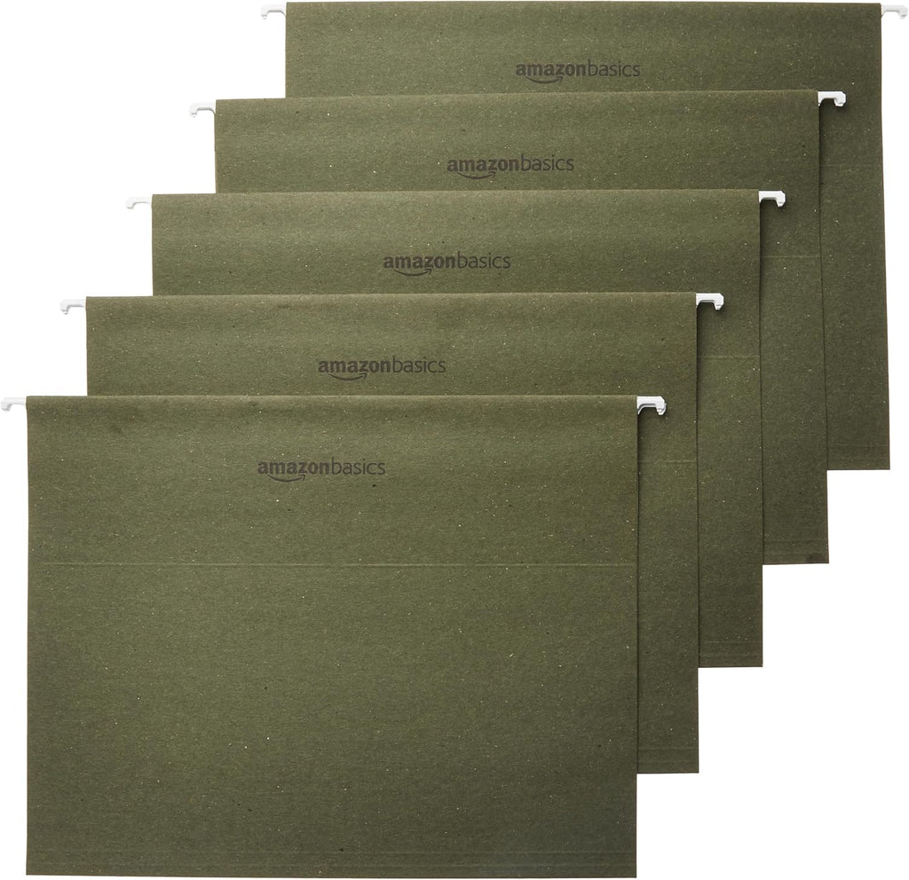 Amazon Basics Hanging File Folders with Adjustable Tabs
