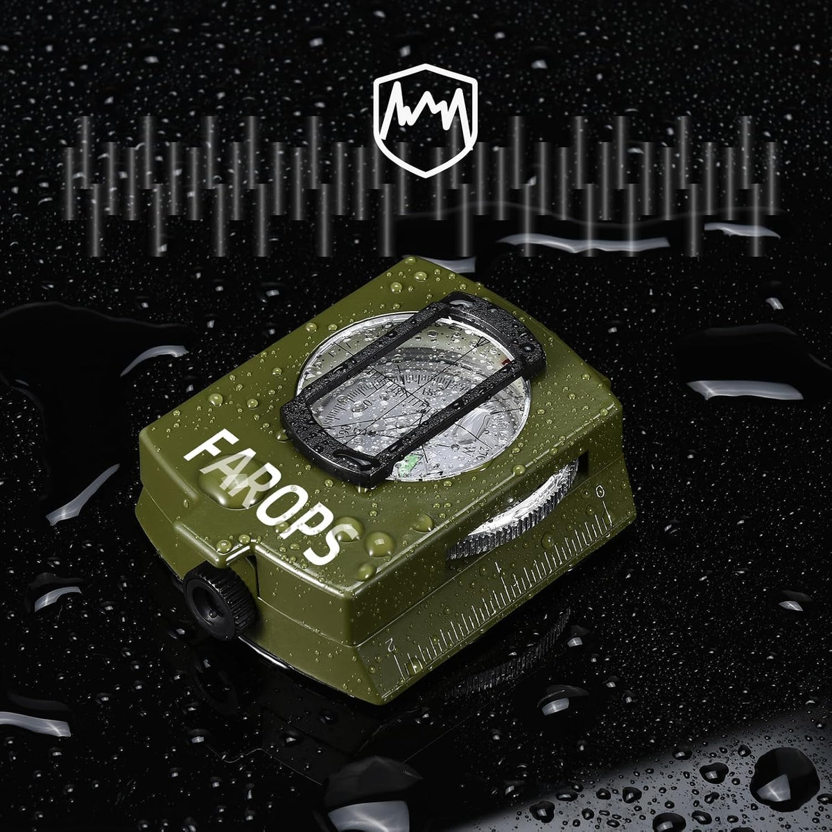 Military Lensatic Sighting Compass Survival with Carrying Bag, Compass for Hiking