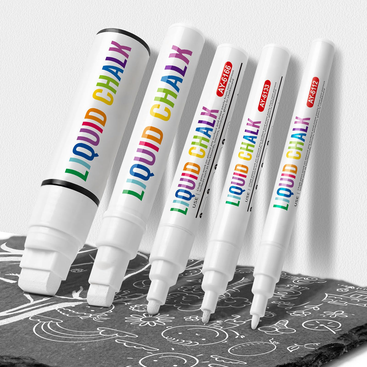 IJIANG Liquid Chalk Markers 8 Pastel Colors Set for Window & Car Surfaces