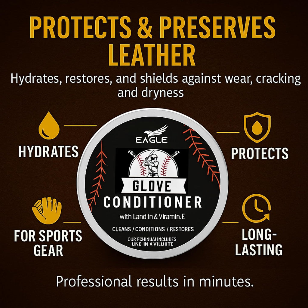 Eagle Leather Glove Conditioner Cream 2pc Set with Conditioning Balm & Cloth – Restore
