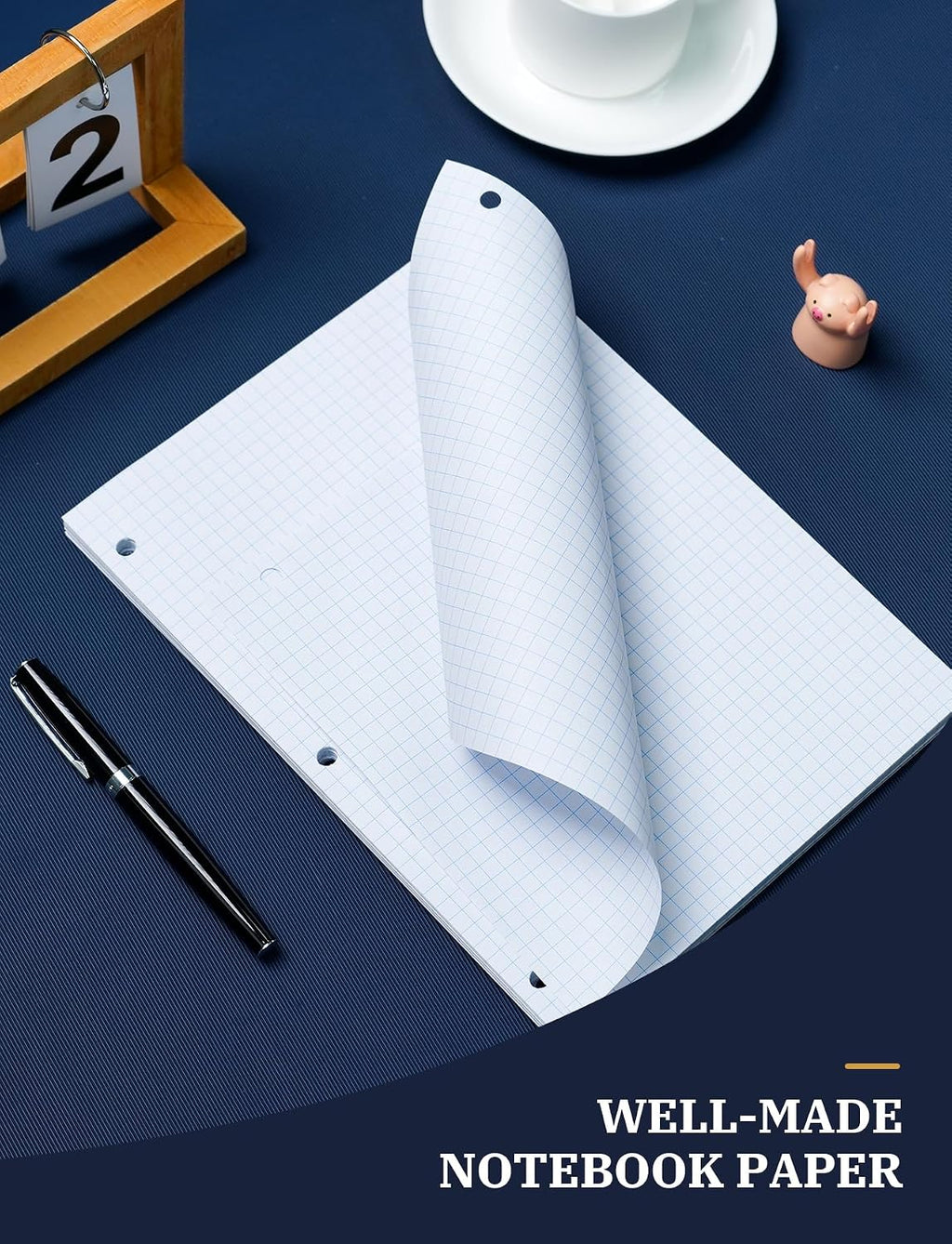 520 Sheets Graph Paper Loose Leaf 8 x 10.5, 4x4 Graph Ruled Filler Paper
