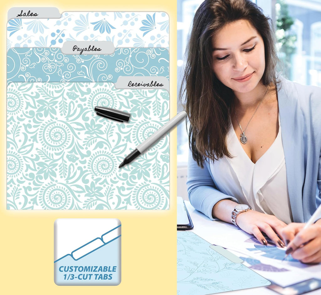 Better Office Products Decorative File Folders, 18 Pack