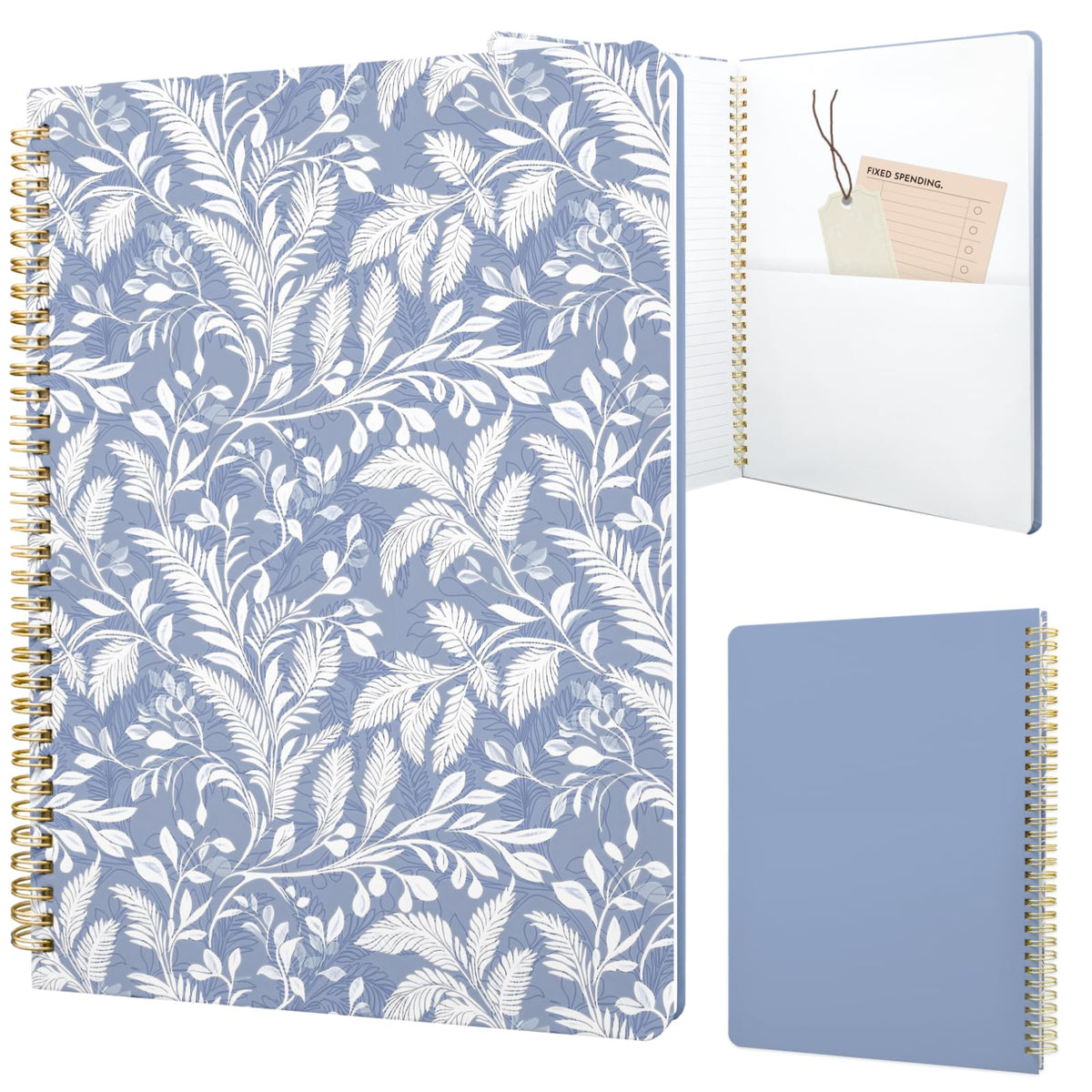 Cute Spiral Notebook 8.5 x 11 Graph Paper Journal A4, Plant Flower