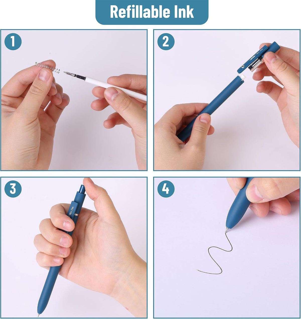 Mr. Pen- Retractable Gel Pens, 12 Pack, Morandi and Vintage Barrels