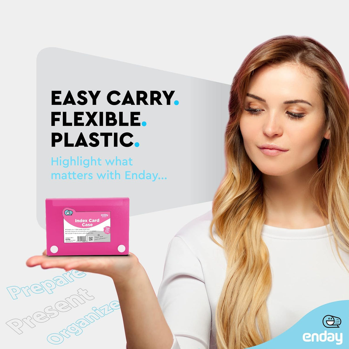 3" X 5" Index Card Case Holds 100 Cards Includes Business Card/Index Holder and 5 Tab