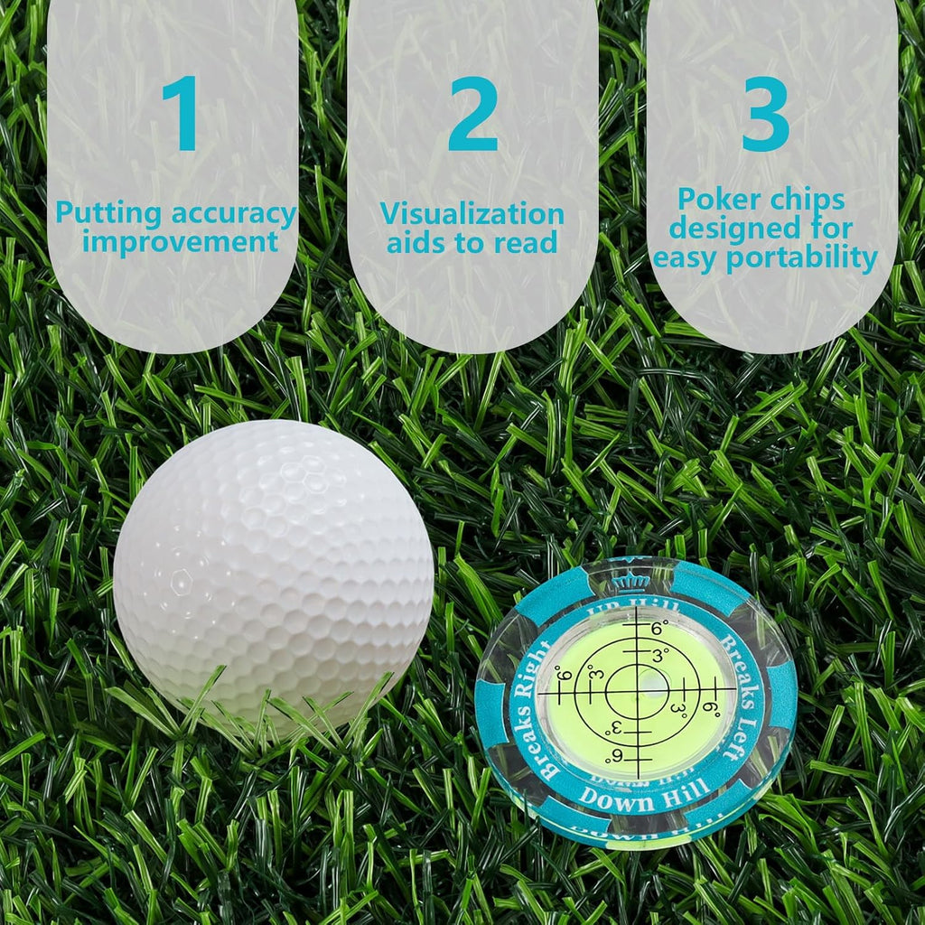 Golf Green Reader, Golf Ball Marker with High Precision Green Reading Aid