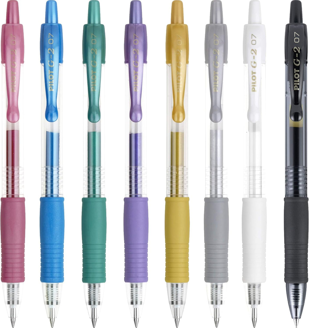 PILOT G2 Premium Gel Ink Pens, Fine Point 0.7mm, Assorted Inks, 8-Pack