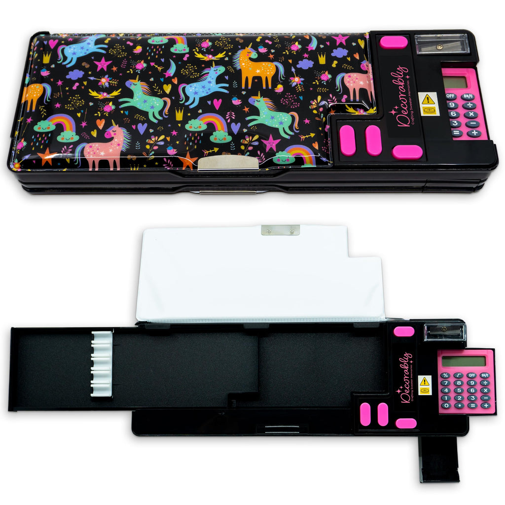Decorably Dinosaur Pop-Up Pencil Case with Calculator for Boys