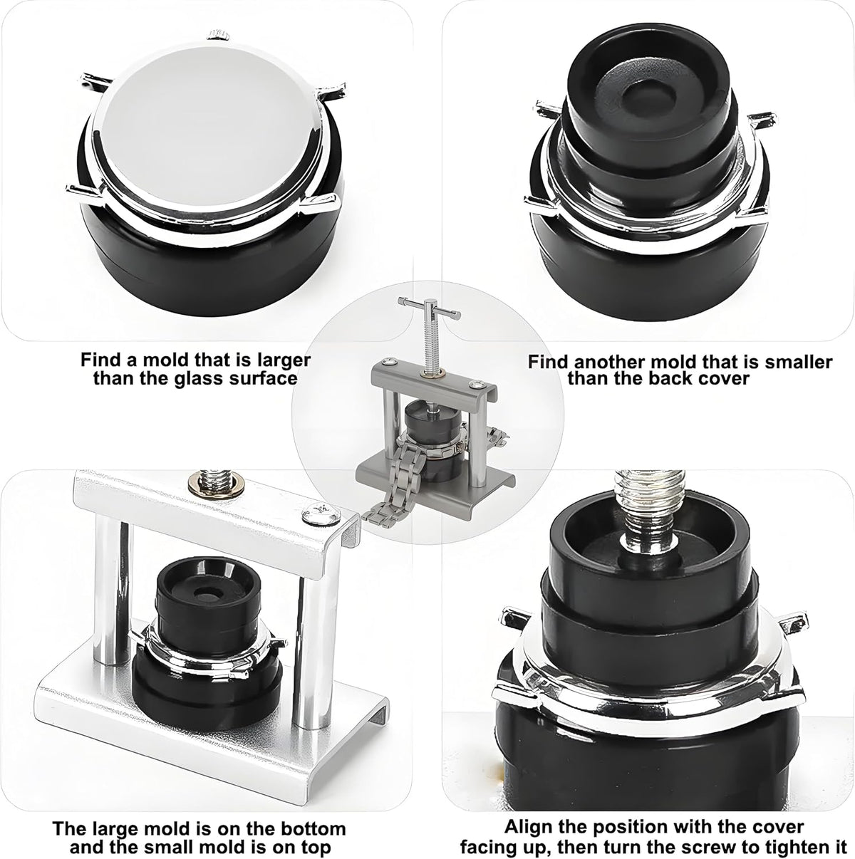 18 Modes Watch Press Tool Set, Professional Watch Back Case Closer Repair Kit with 18