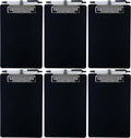 Trade Quest Black 6'' x 9'' Clipboards Pen Holder Pen Included (6-Pack)